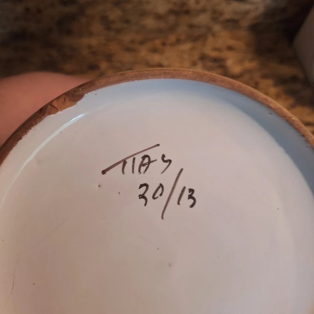 Italian Handpainted Biscuit canister